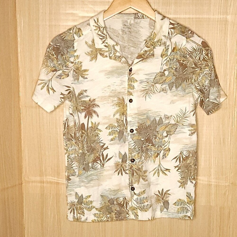 Carter’s boy’s knit floral short sleeve button down shirt 12